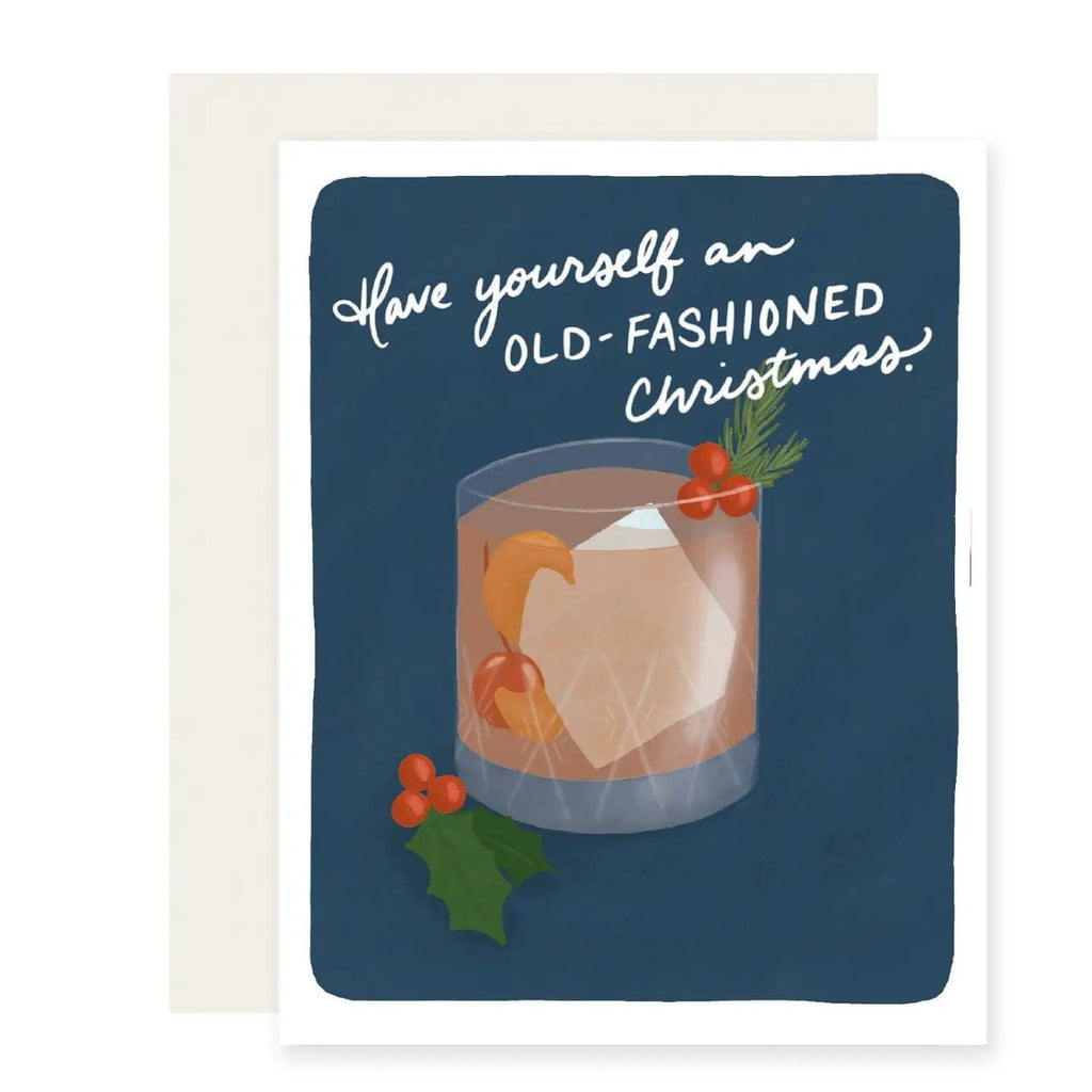 Old Fashioned Christmas Card Slightly Stationery Cards - Holiday - Christmas