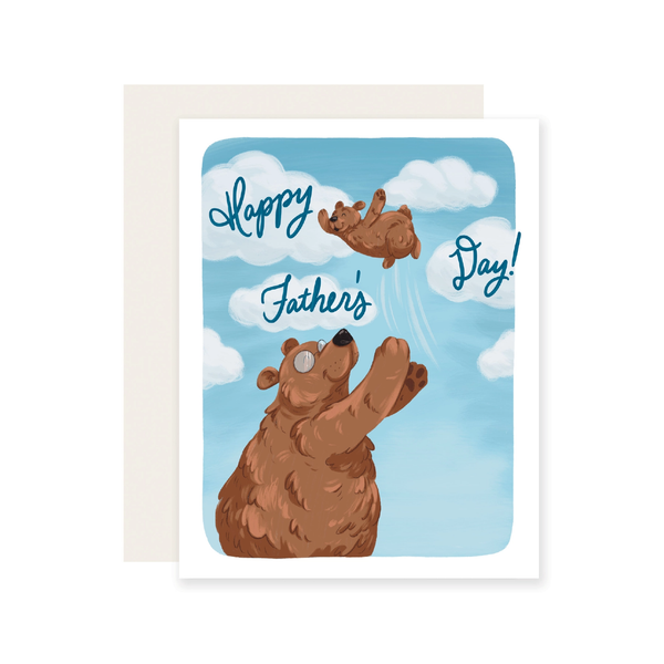 Papa Bear Toss Father's Day Card Slightly Stationery Cards - Holiday - Father's Day
