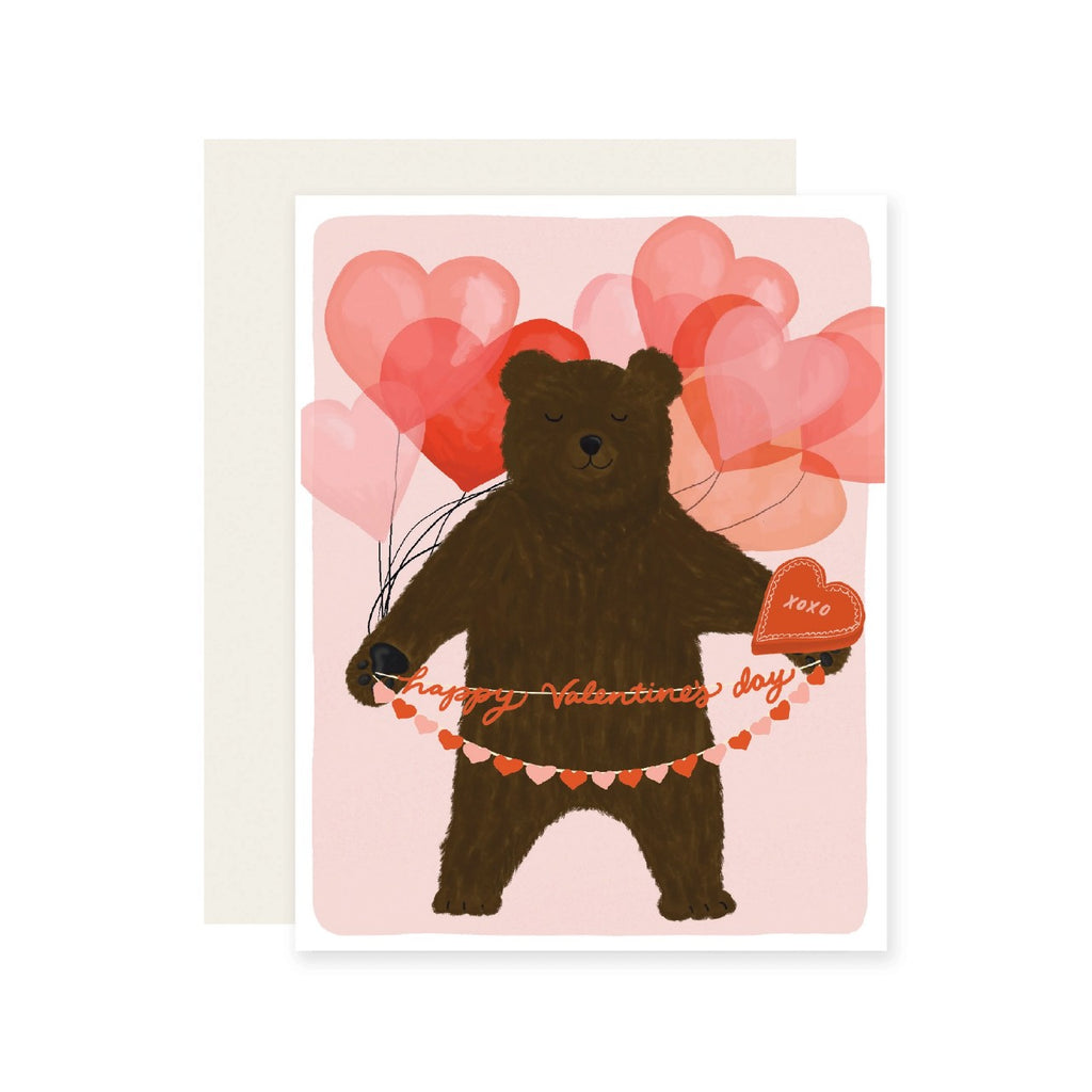 Bear Valentine Valentine's Day Card Slightly Stationery Cards - Holiday - Valentine's Day