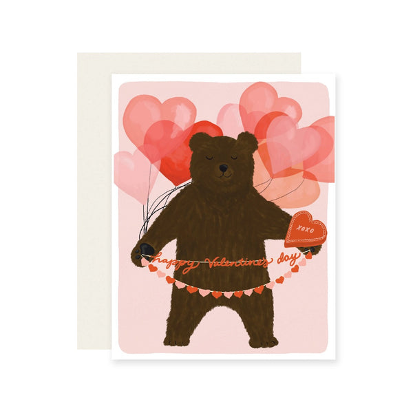 Bear Valentine Valentine's Day Card Slightly Stationery Cards - Holiday - Valentine's Day