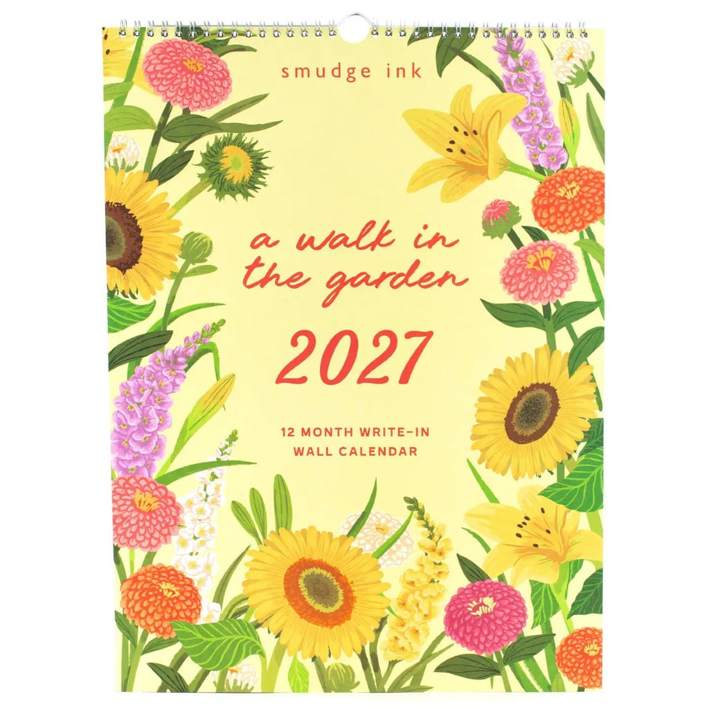 2027 Walk In The Garden Wall Calendar Smudge Ink Books - Calendars, Organizers & Planners