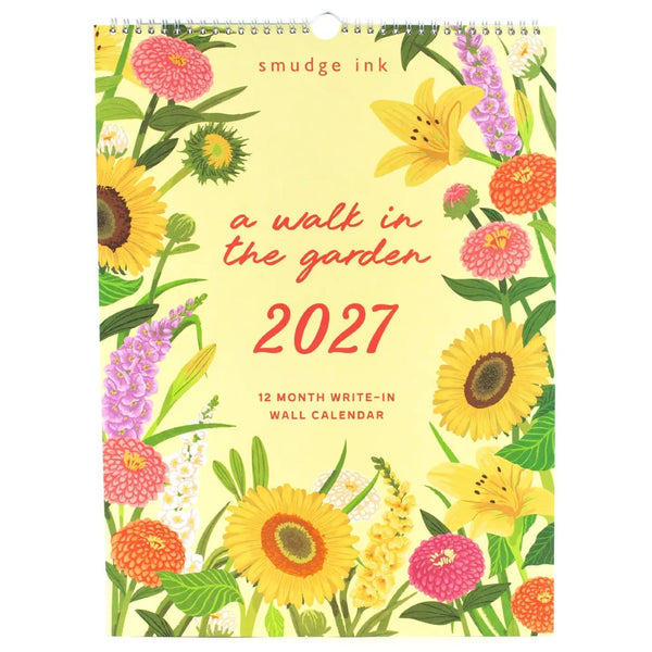 2027 Walk In The Garden Wall Calendar Smudge Ink Books - Calendars, Organizers & Planners