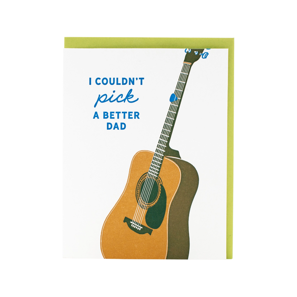 Guitar Dad Father's Day Card Smudge Ink Cards - Holiday - Father's Day