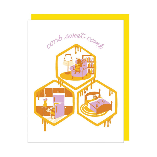 Honeycomb New Home Card Smudge Ink Cards - New Home