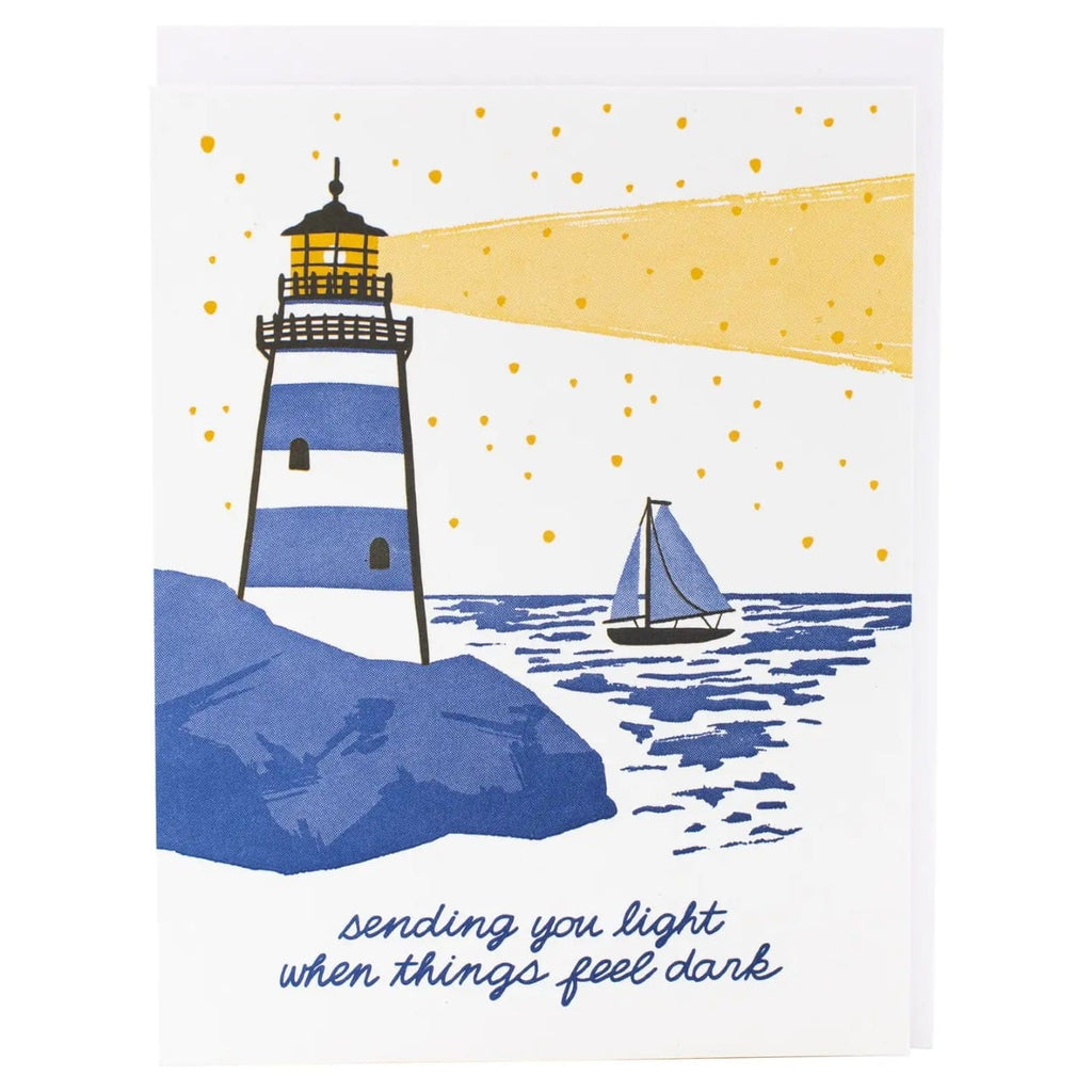 Lighthouse Sympathy Card Smudge Ink Cards - Sympathy