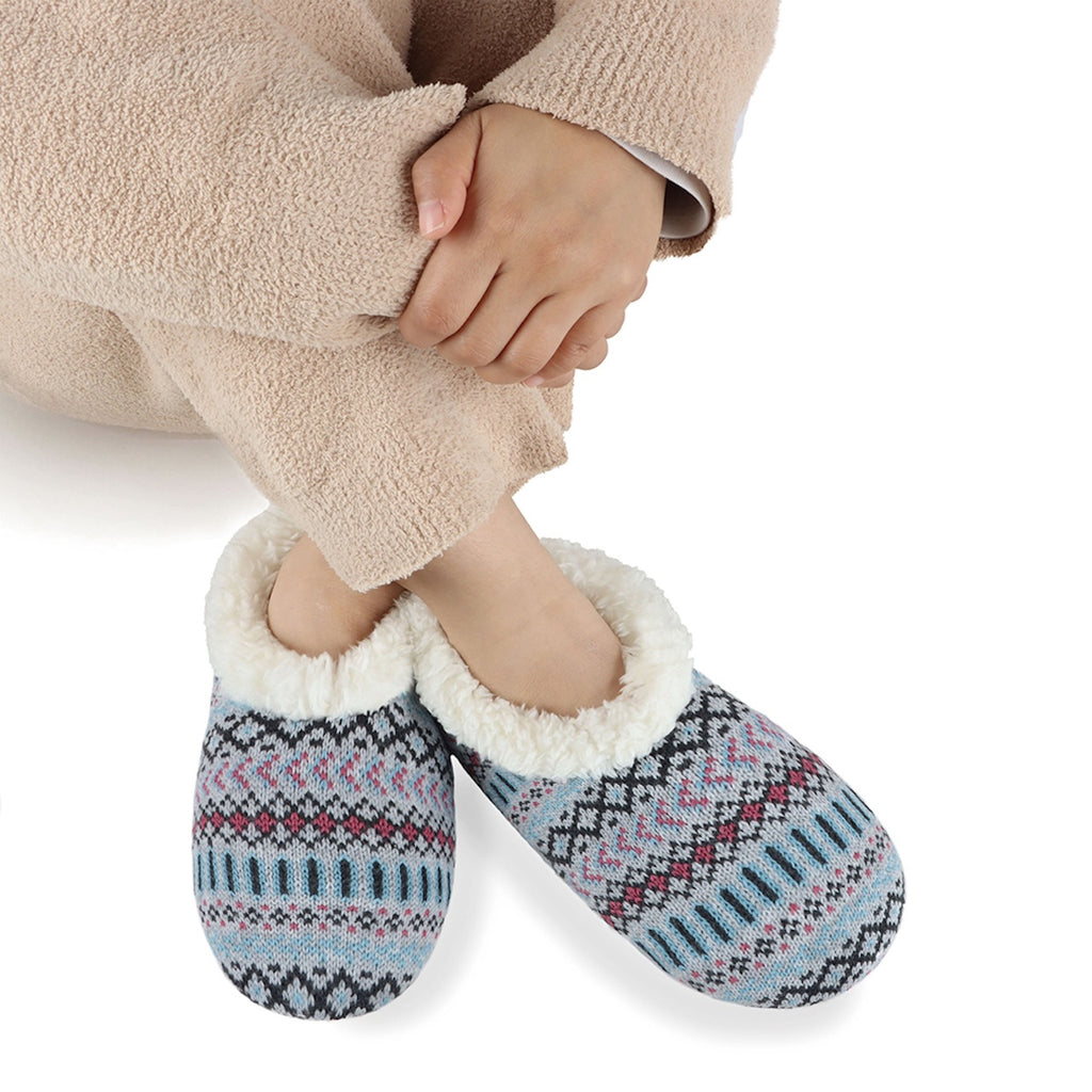 Blue / SM Fairisle Snoozies Slippers - Womens Snoozies Apparel & Accessories - Socks - Slippers - Adult - Womens