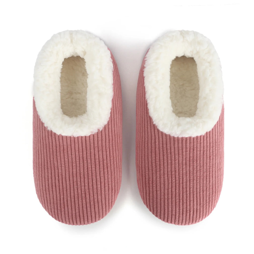 Desert Rose / SM Solid Corduroy Snoozies Slipper With Memory Foam Sole - Womens Snoozies Apparel & Accessories - Socks - Slippers - Adult - Womens
