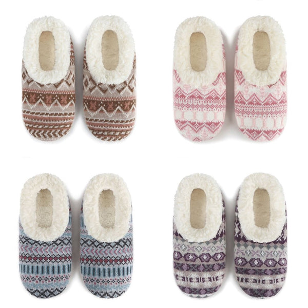 Fairisle Snoozies Slippers - Womens Snoozies Apparel & Accessories - Socks - Slippers - Adult - Womens