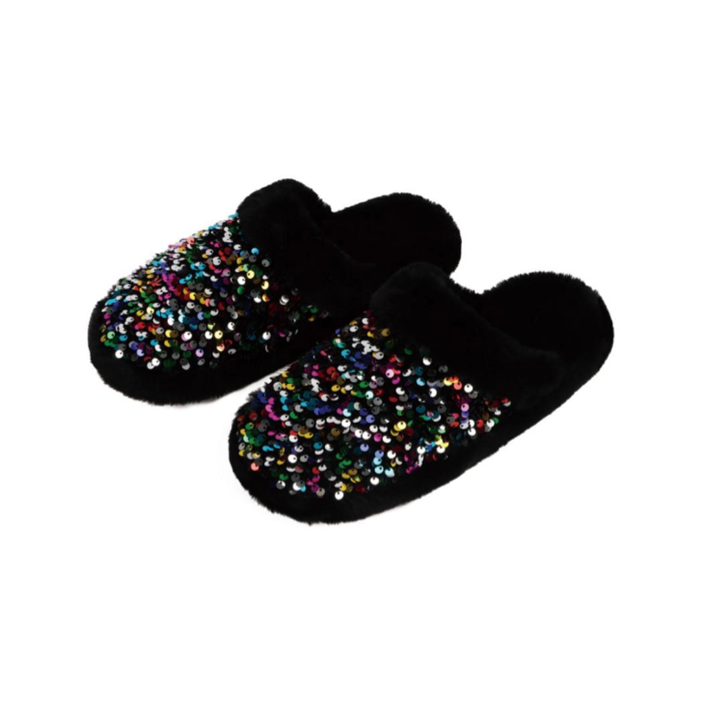Multi / SM Sequin Glam Snoozies Slide - Womens Snoozies Apparel & Accessories - Socks - Slippers - Adult - Womens