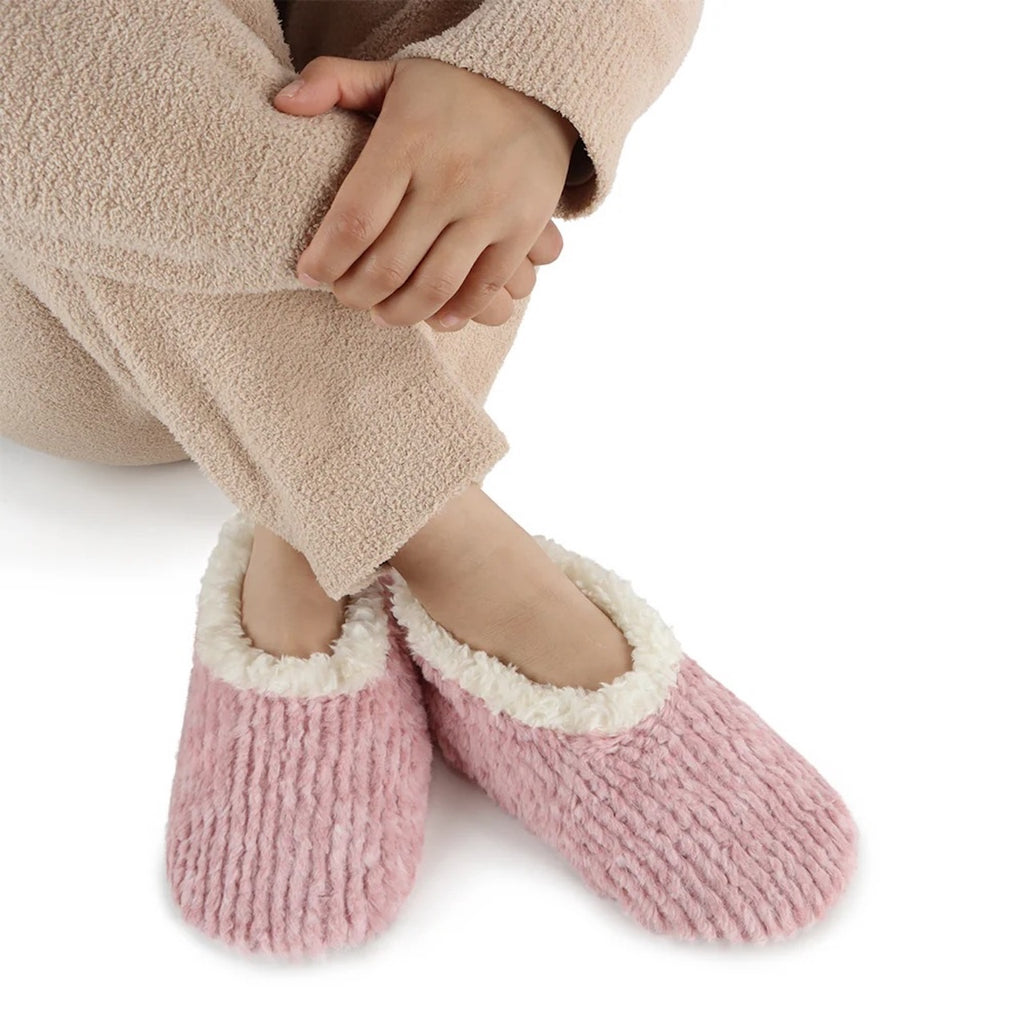 Pink / SM Teddy Bear Fur Snoozies Slippers - Womens Snoozies Apparel & Accessories - Socks - Slippers - Adult - Womens