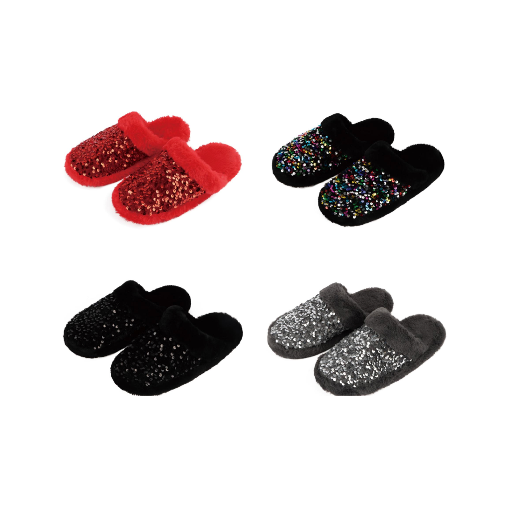 Sequin Glam Snoozies Slide - Womens Snoozies Apparel & Accessories - Socks - Slippers - Adult - Womens