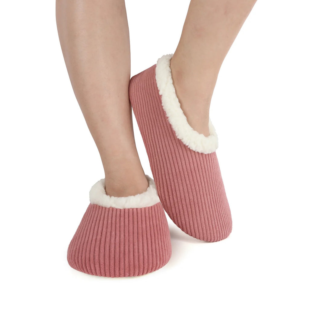 Solid Corduroy Snoozies Slipper With Memory Foam Sole - Womens Snoozies Apparel & Accessories - Socks - Slippers - Adult - Womens