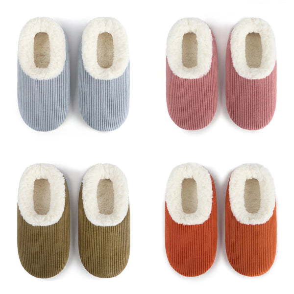 Solid Corduroy Snoozies Slipper With Memory Foam Sole - Womens Snoozies Apparel & Accessories - Socks - Slippers - Adult - Womens