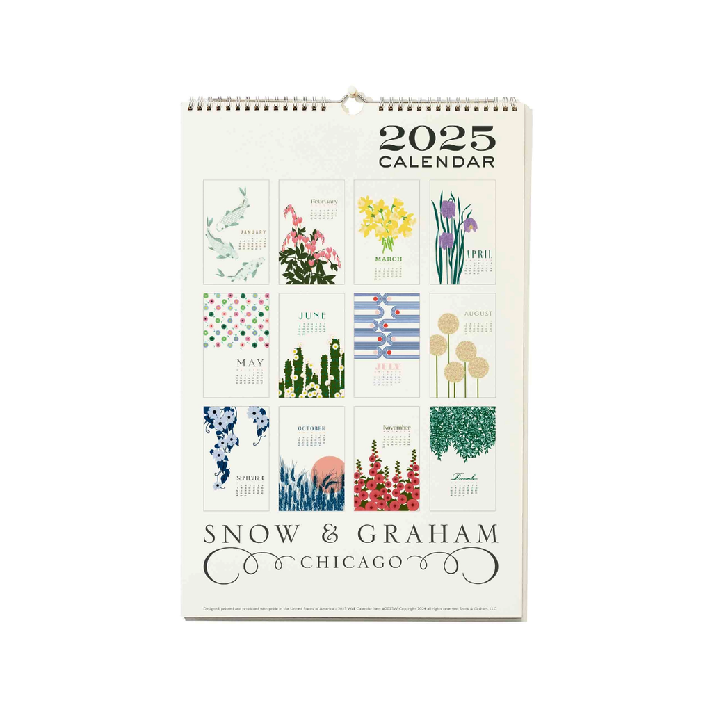 Snow And Graham 2025 Wall Calendar Snow & Graham Books - Calendars, Organizers & Planners