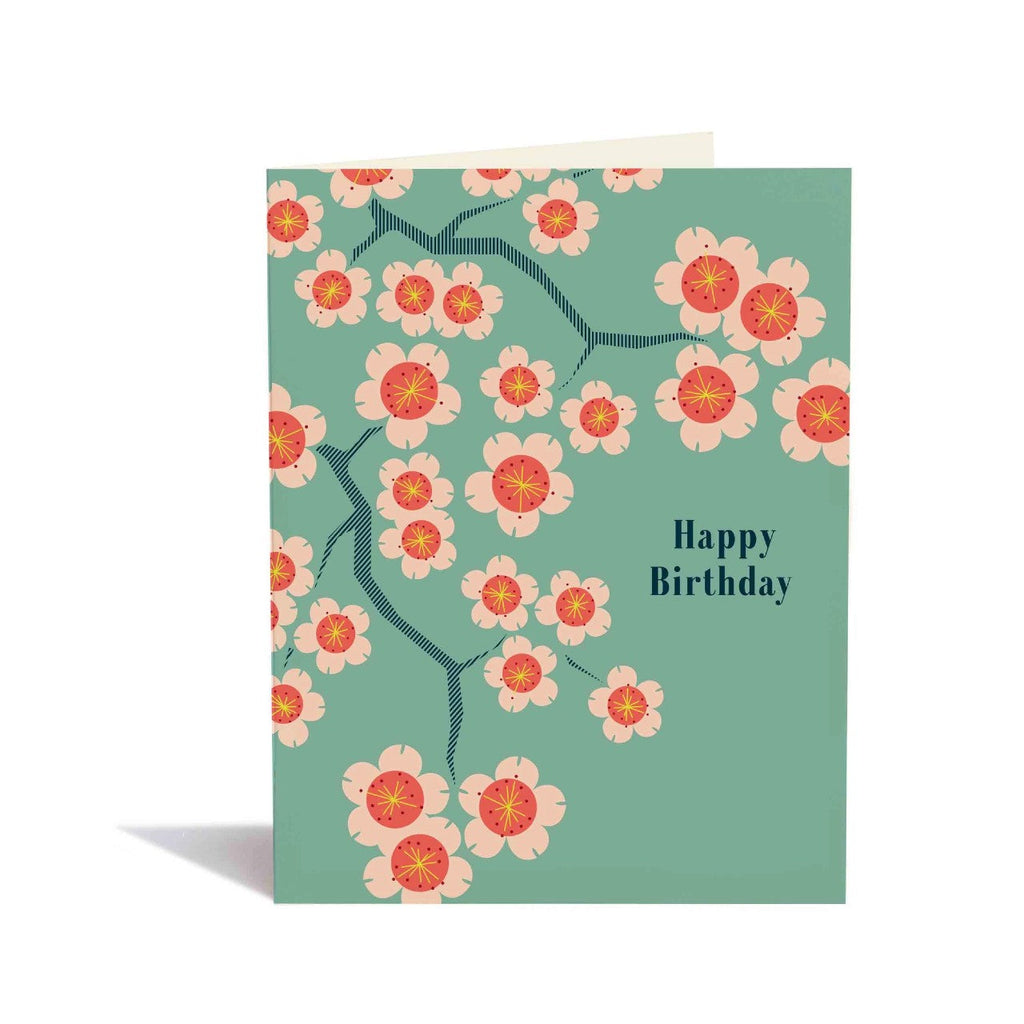 Cherry Blossoms Birthday Card Snow & Graham Cards - Birthday