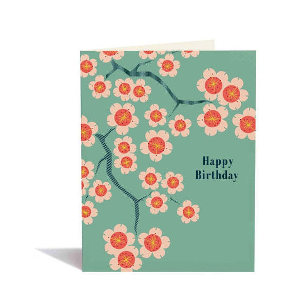 Cherry Blossoms Birthday Card Snow & Graham Cards - Birthday