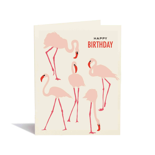Flamingos Birthday Card Snow & Graham Cards - Birthday