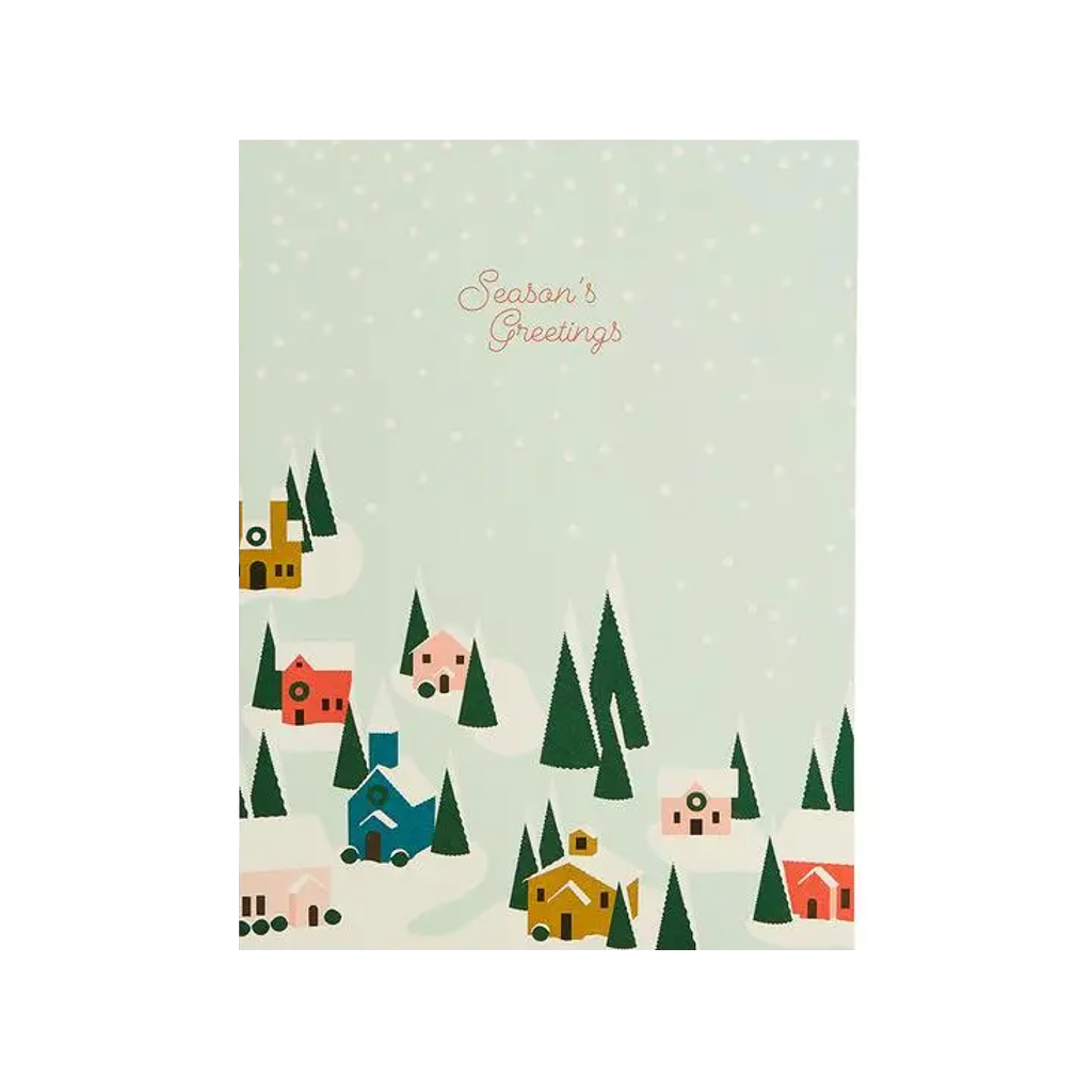 Winter Village Holiday Card Snow & Graham Cards - Holiday - Happy Holidays