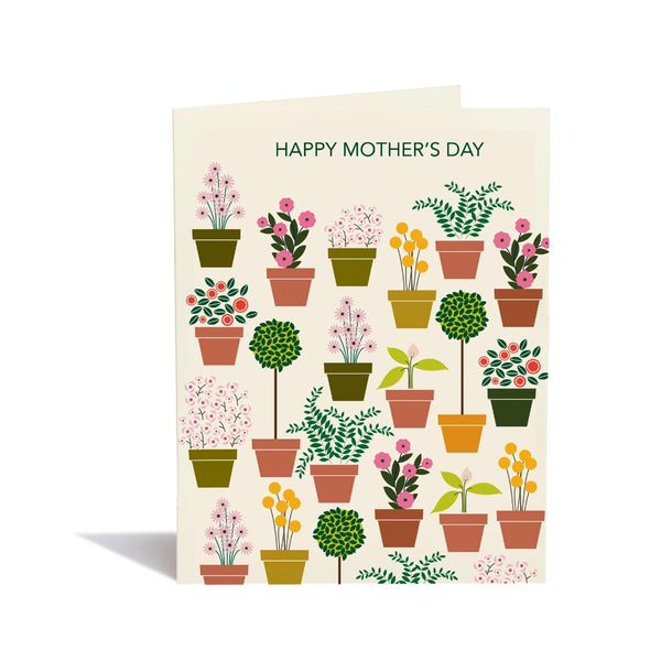 Mom Flower Pots Mother's Day Card Snow & Graham Cards - Holiday - Mother's Day