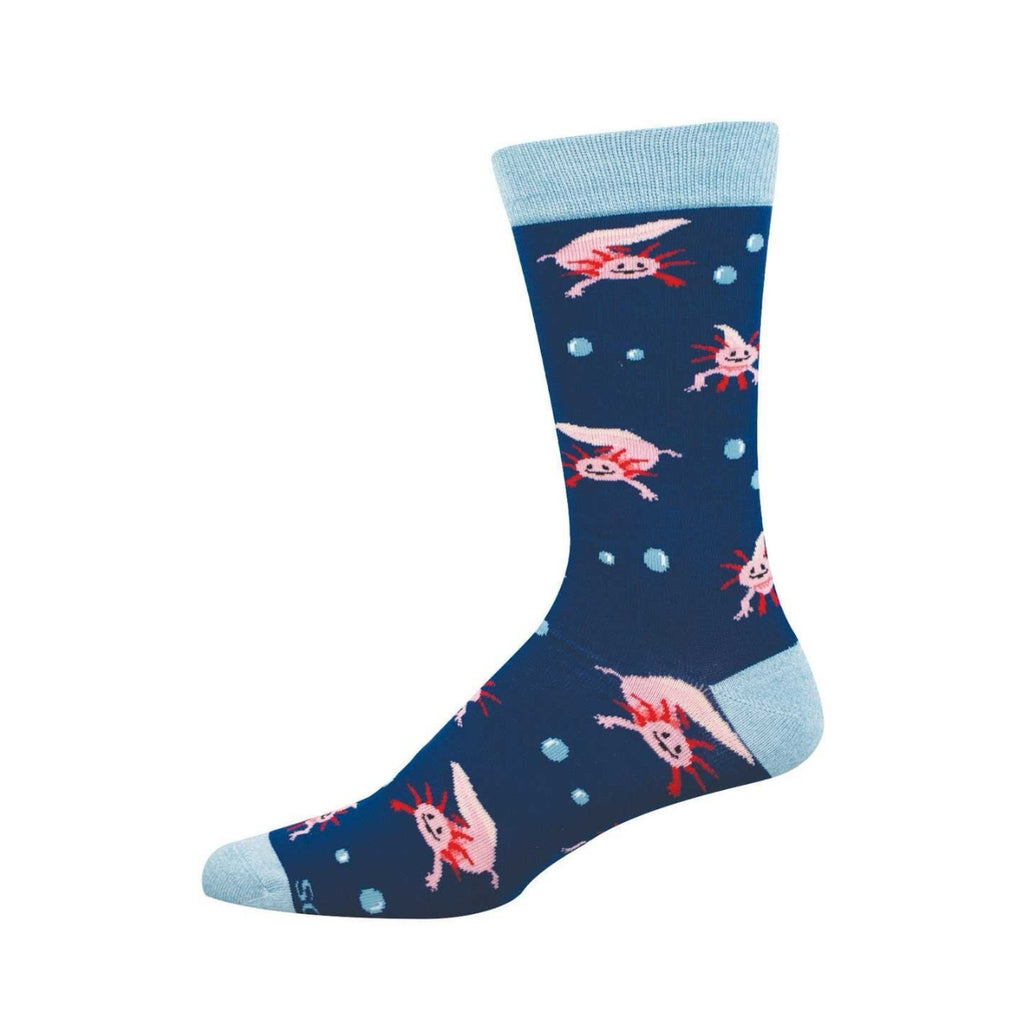 A Lotta Axolotls Bamboo Crew Socks - Mens Socksmith Apparel & Accessories - Socks - Adult - Mens