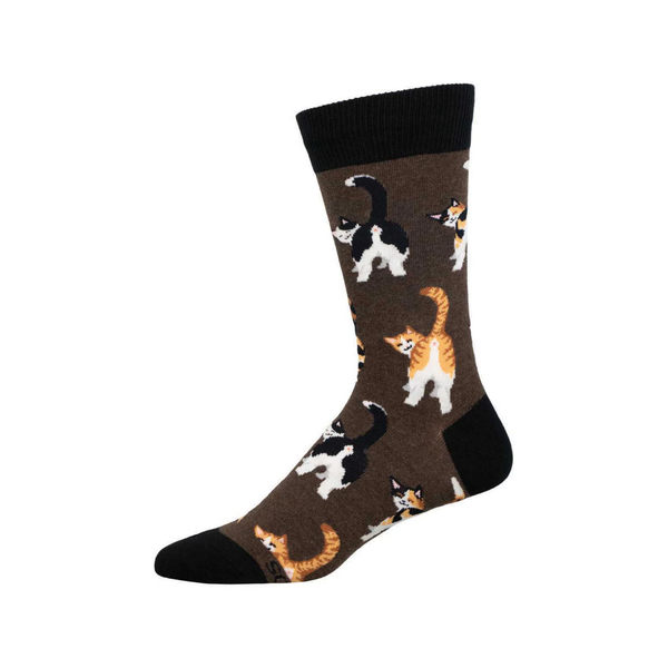 Cat Butts Crew Socks - Mens Socksmith Apparel & Accessories - Socks - Adult - Mens