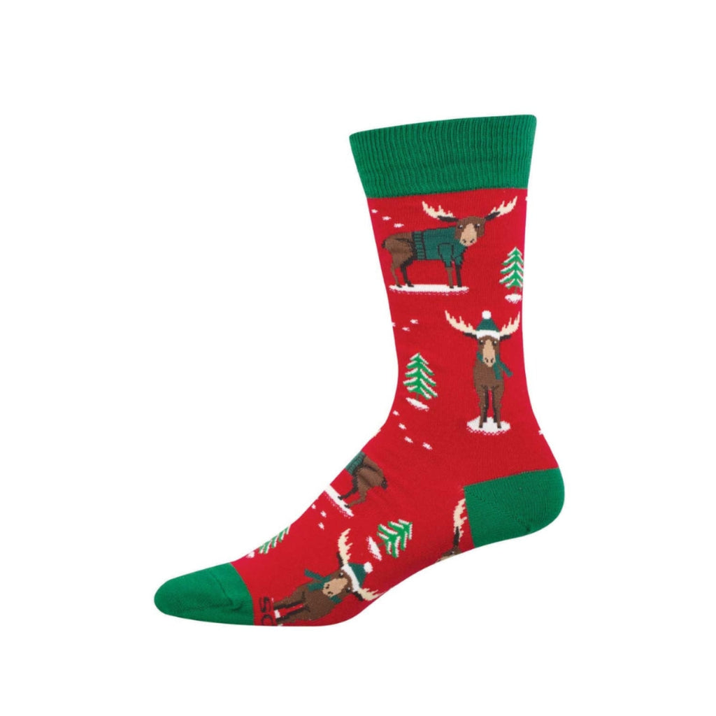 Christmoose Crew Socks - Mens Socksmith Apparel & Accessories - Socks - Adult - Mens