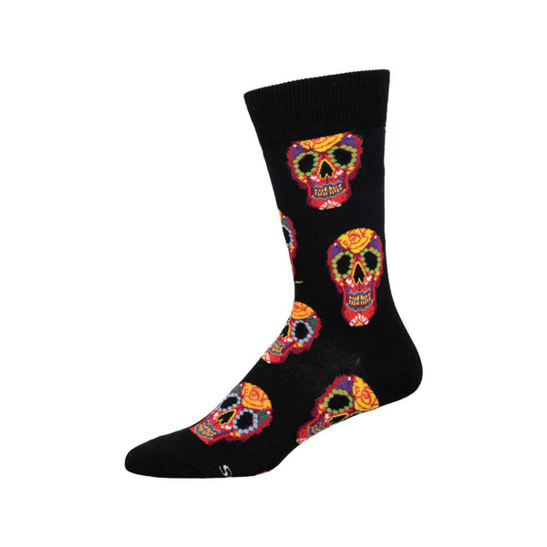 Dia De Los Muertos Skull Socks - Mens Socksmith Apparel & Accessories - Socks - Adult - Mens