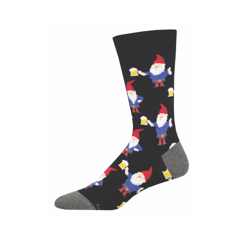 Gnome More Beer Crew Socks - Mens Socksmith Apparel & Accessories - Socks - Adult - Mens