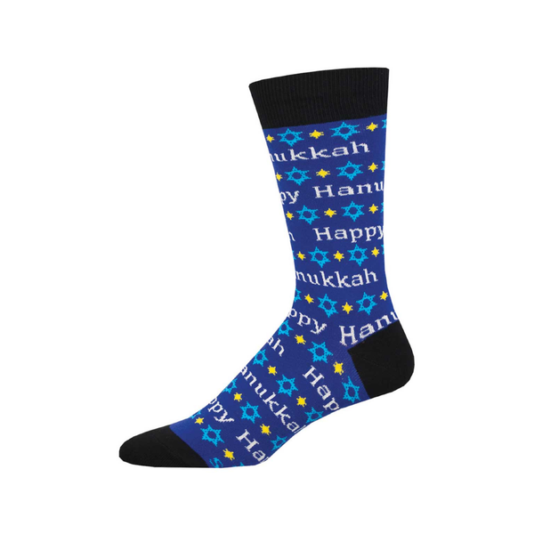 Happy Hanukkah Crew Socks - Mens Socksmith Apparel & Accessories - Socks - Adult - Mens