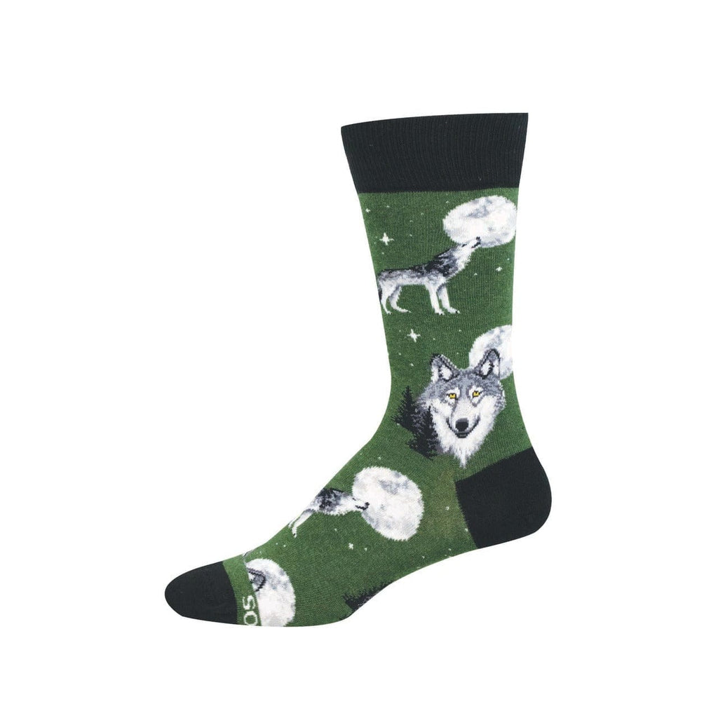 Howl at the Moon Crew Socks - Mens Socksmith Apparel & Accessories - Socks - Adult - Mens