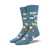 New Dog, Who Dis? Crew Socks - Blue - Mens Socksmith Apparel & Accessories - Socks - Adult - Mens