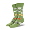 New Dog, Who Dis? Crew Socks - Green - Mens Socksmith Apparel & Accessories - Socks - Adult - Mens