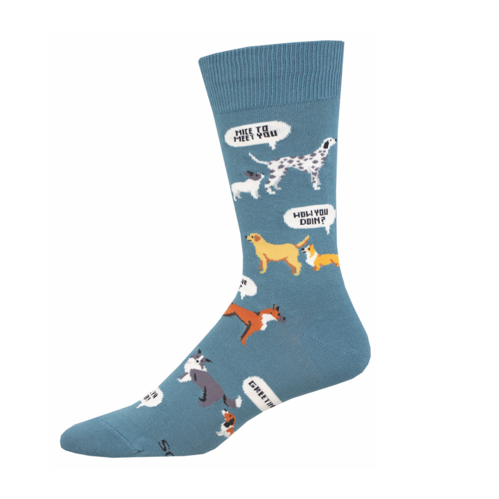 New Dog, Who Dis? Crew Socks - Mens Socksmith Apparel & Accessories - Socks - Adult - Mens