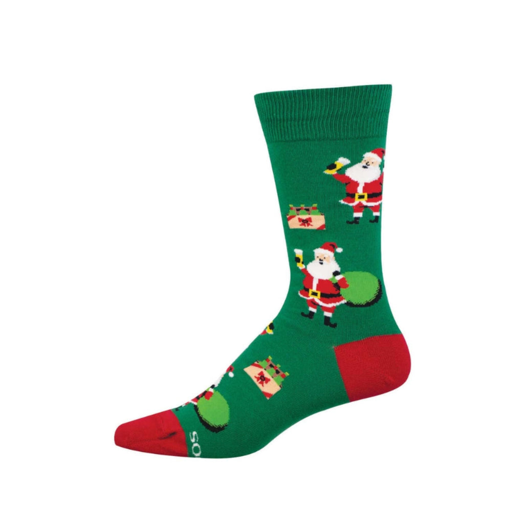 Santa's Thirsty Crew Socks - Mens Socksmith Apparel & Accessories - Socks - Adult - Mens