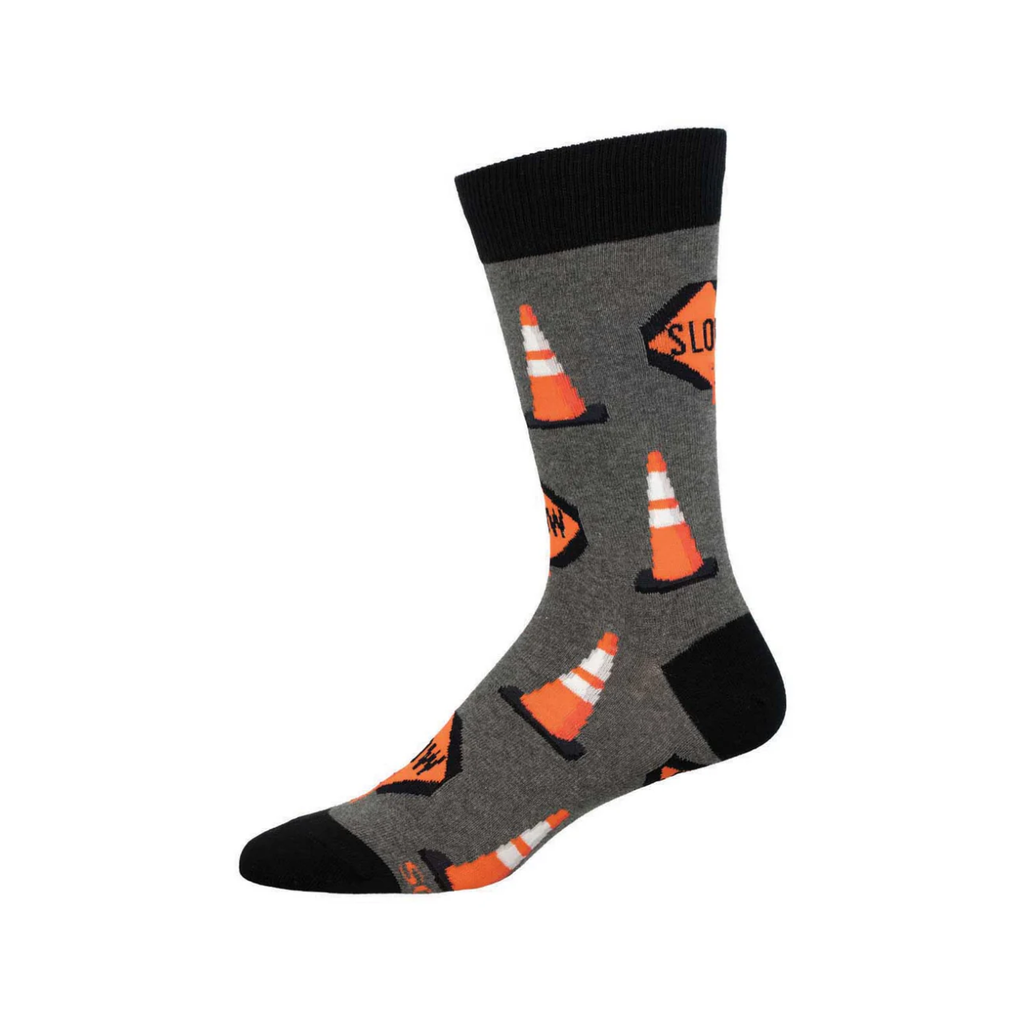 Slow For The Cone Zone Crew Socks - Mens Socksmith Apparel & Accessories - Socks - Adult - Mens