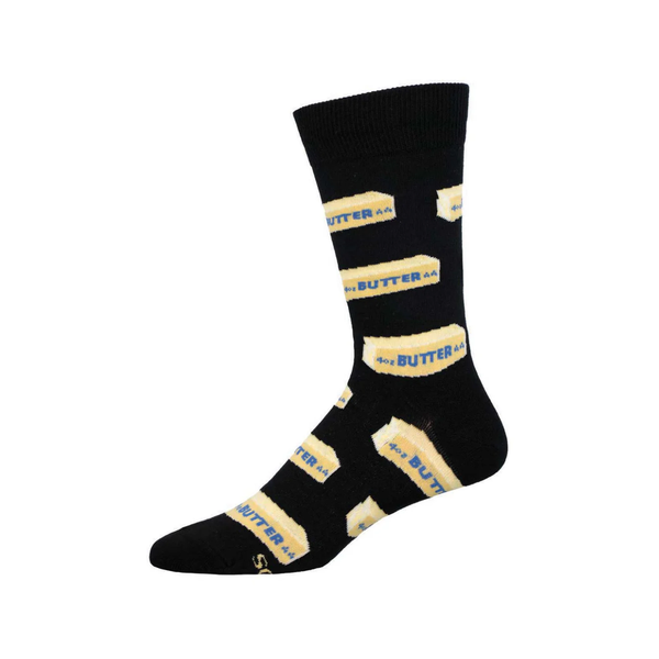 Straight Butter Crew Socks - Mens Socksmith Apparel & Accessories - Socks - Adult - Mens