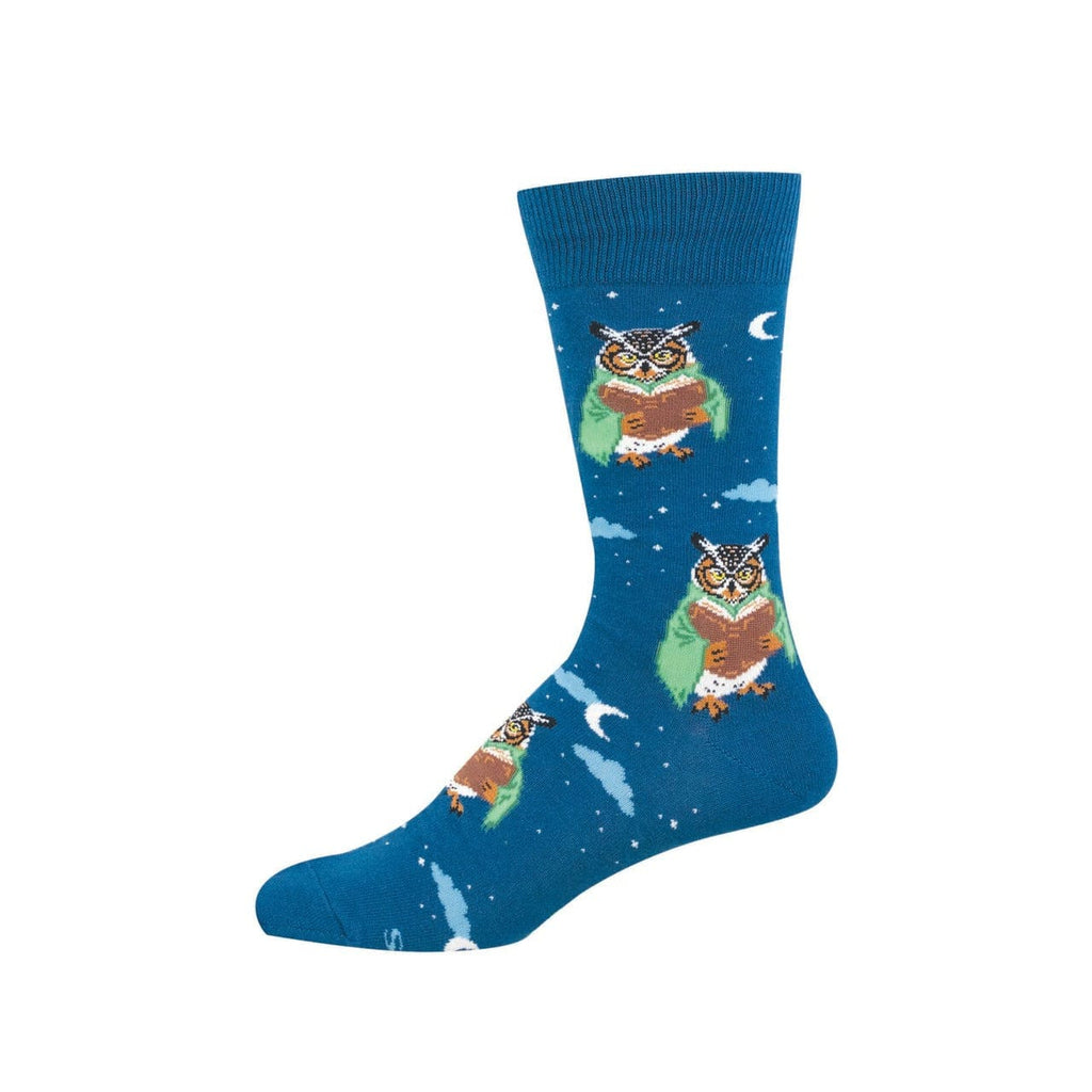 Up Owl Night Crew Socks - Mens Socksmith Apparel & Accessories - Socks - Adult - Mens