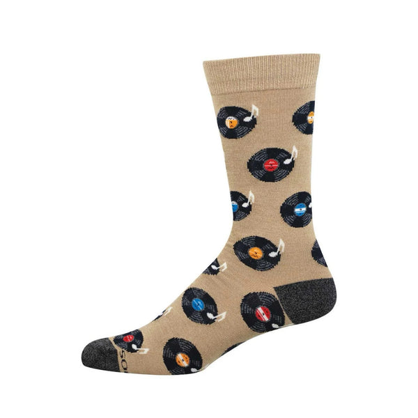 Vinyl Sounds Better Bamboo Crew Socks - Mens Socksmith Apparel & Accessories - Socks - Adult - Mens