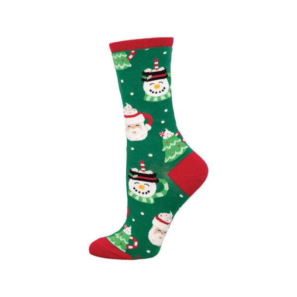 A Cup Of Holiday Cheer Crew Socks - Womens Socksmith Apparel & Accessories - Socks - Adult - Womens