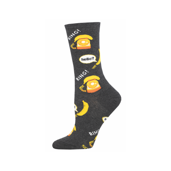 Banana Phone Crew Socks - Womens Socksmith Apparel & Accessories - Socks - Adult - Womens