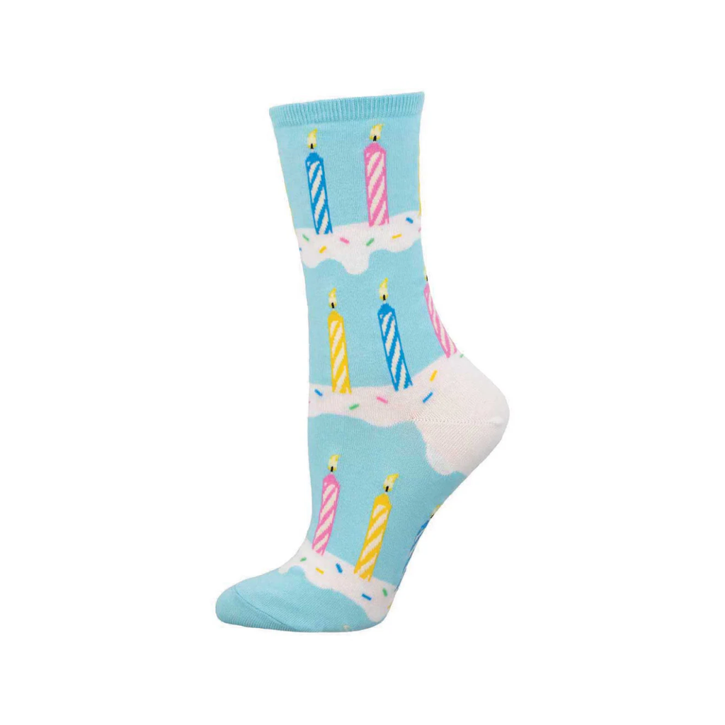 Birthday Candles Crew Socks - Womens Socksmith Apparel & Accessories - Socks - Adult - Womens