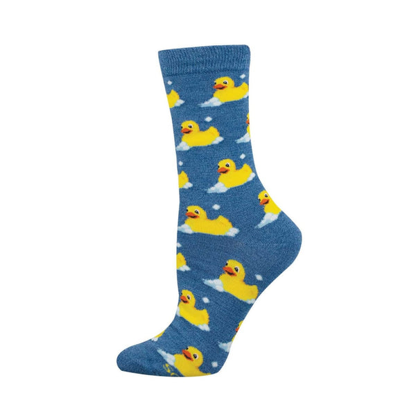 Bubble Up Rubber Duck Bamboo Crew Socks - Womens Socksmith Apparel & Accessories - Socks - Adult - Womens