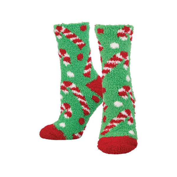 Candy Canes Warm And Cozy Socks - Womens Socksmith Apparel & Accessories - Socks - Adult - Womens