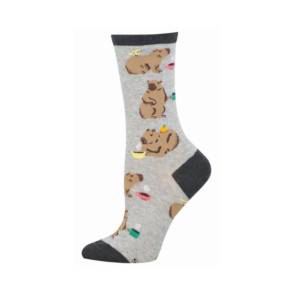 Capybara Cafe Crew Socks - Womens Socksmith Apparel & Accessories - Socks - Adult - Womens