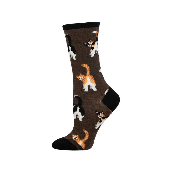 Cat Butts Crew Socks - Womens Socksmith Apparel & Accessories - Socks - Adult - Womens