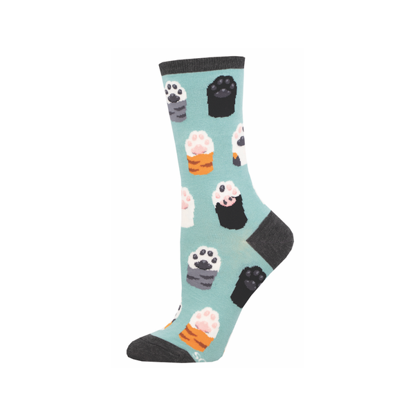 Cat Paw Toe Beans Crew Socks - womens Socksmith Apparel & Accessories - Socks - Adult - Womens