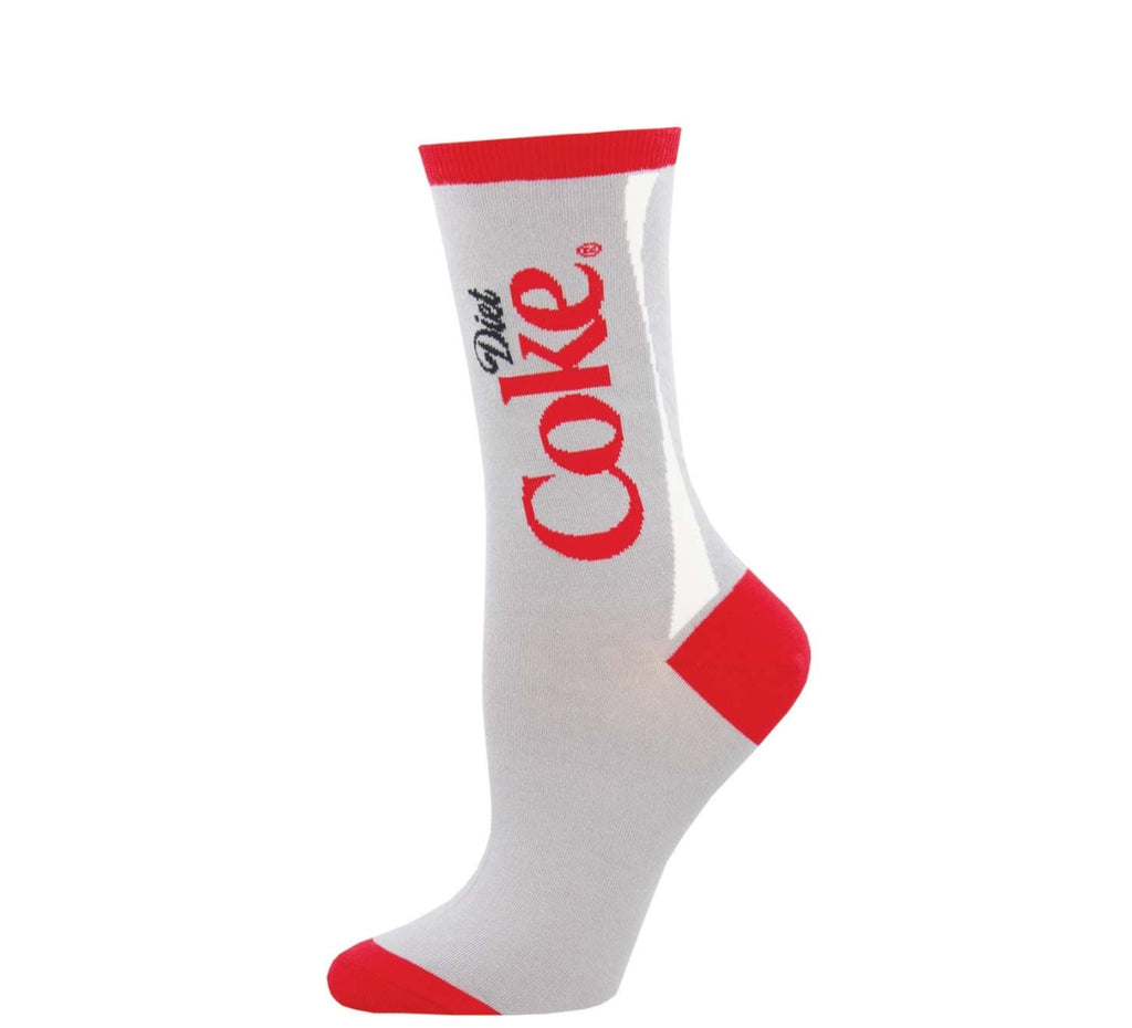 Diet Coke Gray Crew Socks - Womens Socksmith Apparel & Accessories - Socks - Adult - Womens