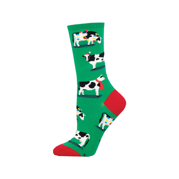 Holy Cow, It's Christmas Crew Socks - Womens Socksmith Apparel & Accessories - Socks - Adult - Womens