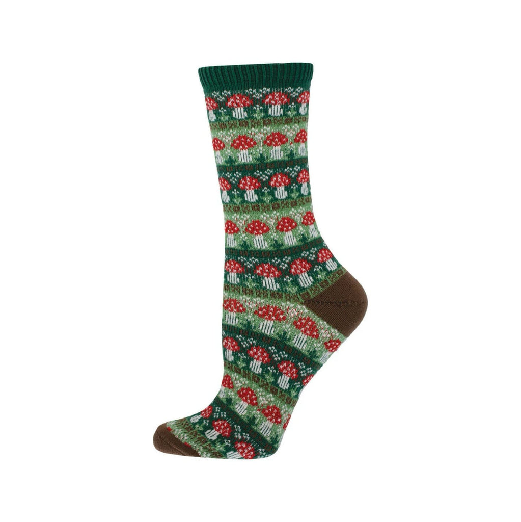 In Line for Mushies Sweater Crew Socks - Womens Socksmith Apparel & Accessories - Socks - Adult - Womens