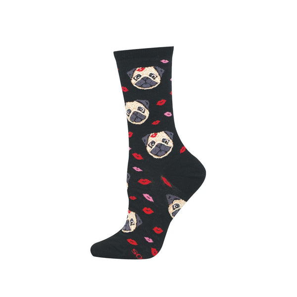 Pugs & Kisses Crew Socks - Womens Socksmith Apparel & Accessories - Socks - Adult - Womens